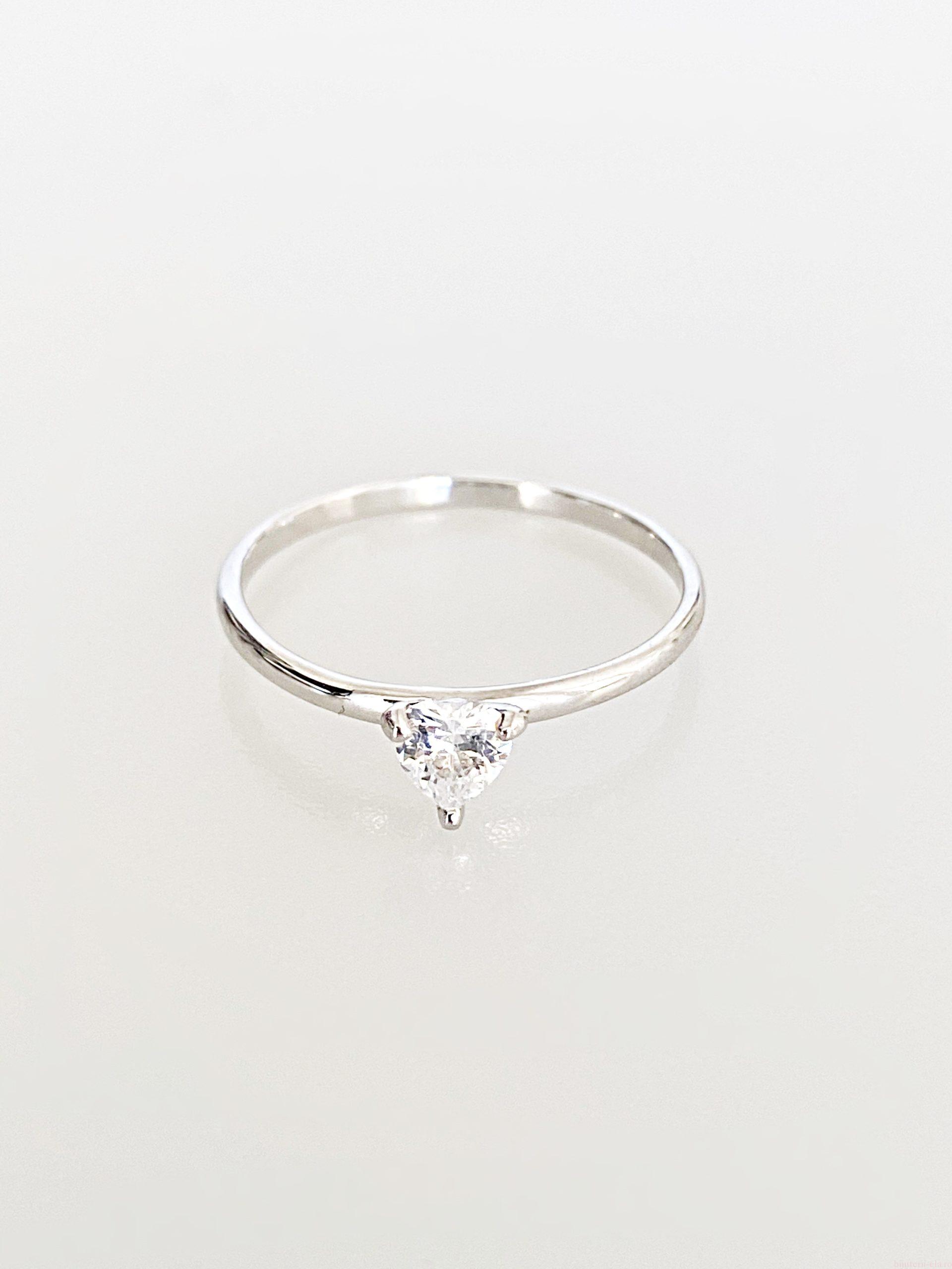 IMG_4951 Inel din Argint 925 marcat, cu Swarovski, model Inimioara, culoare Crystal, marime cristal 4 mm poza 1
