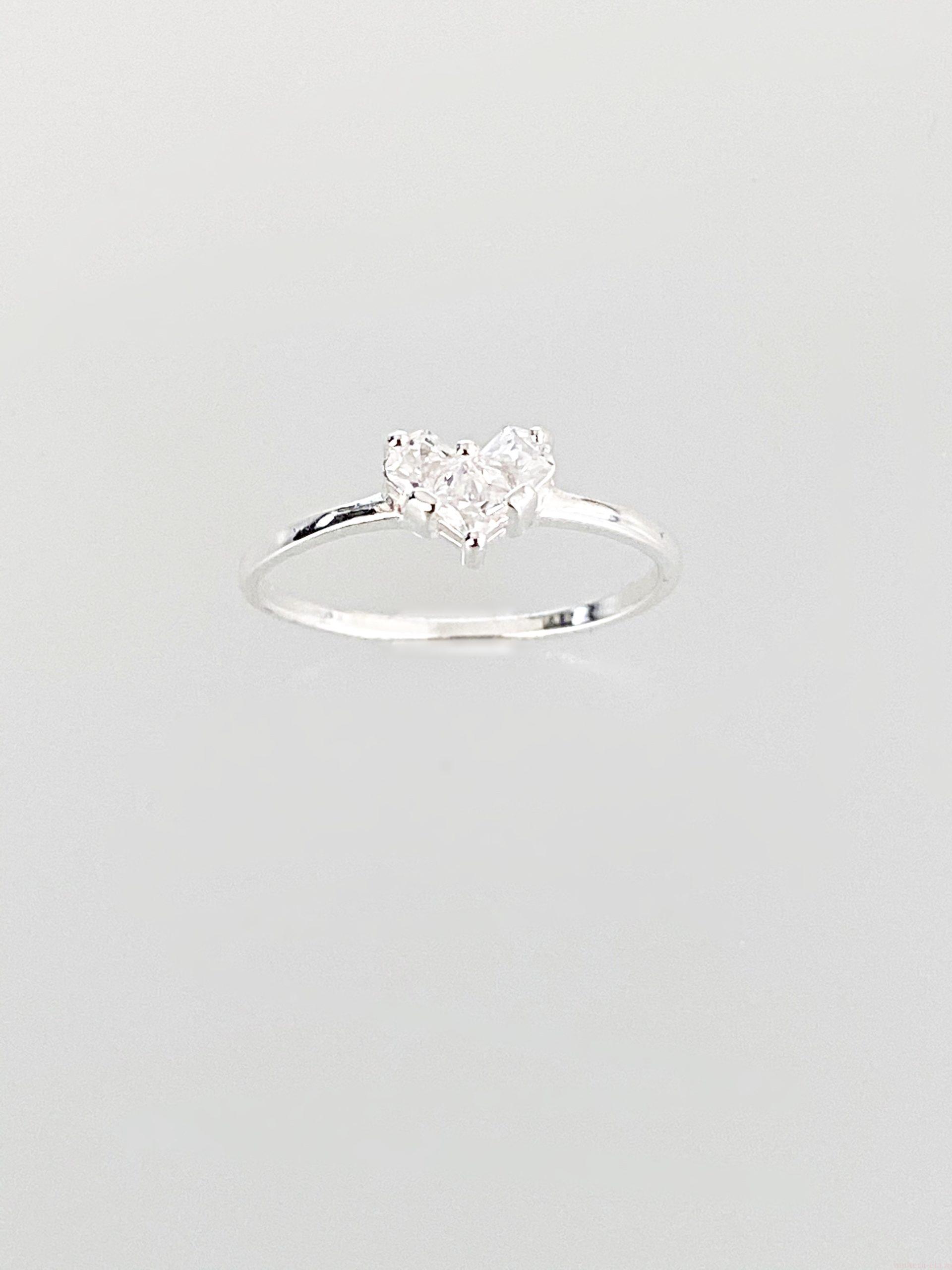 IMG_4978 Inel din Argint 925 marcat si Swarovski, model Inimioara, culoare Crystal , marime cristal 6mm poza 2