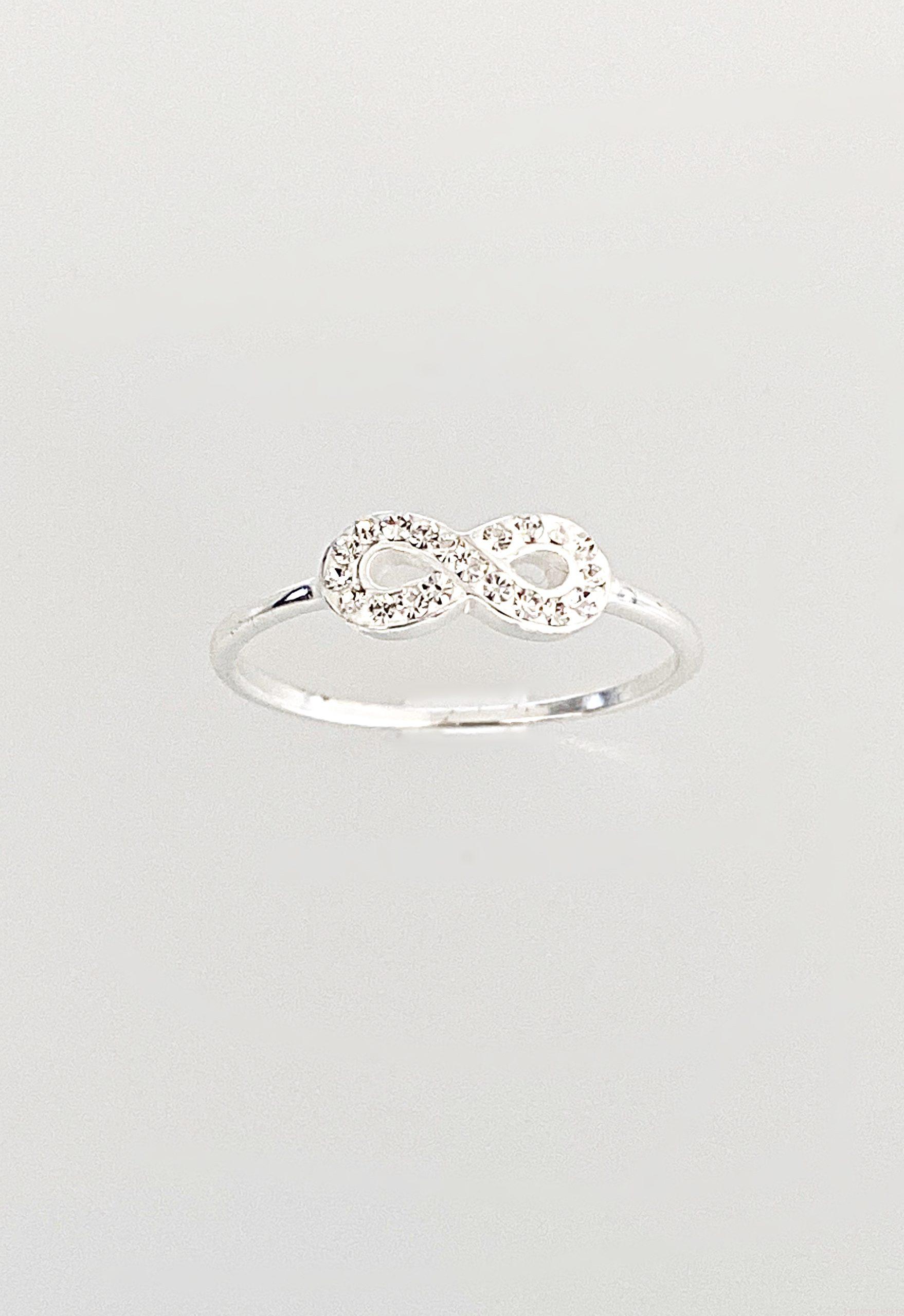 IMG_5049 Inel din Argint 925 marcat si Swarovski, model Infinit Pave, culoare Crystal poza 2