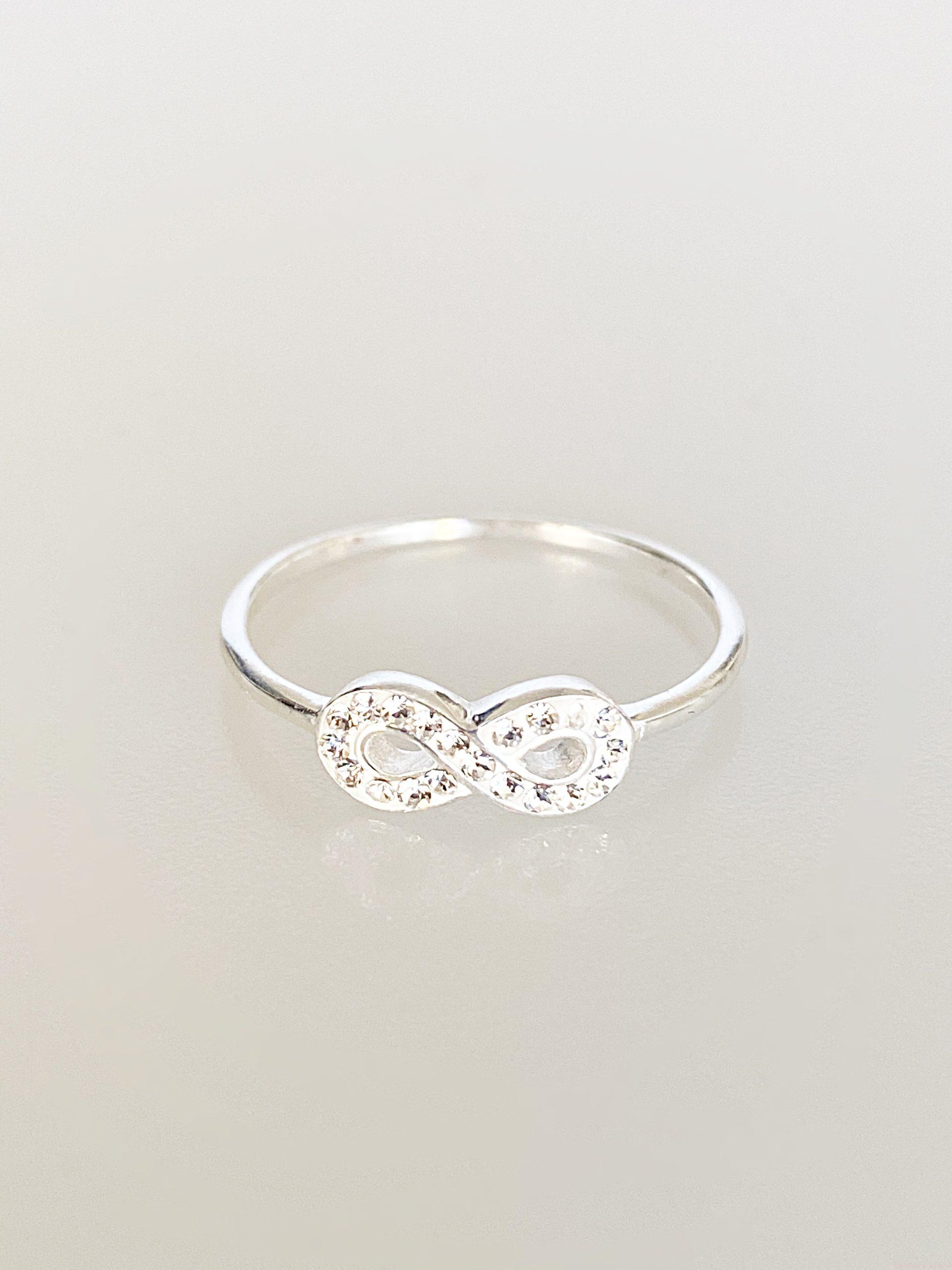 IMG_5050 Inel din Argint 925 marcat si Swarovski, model Infinit Pave, culoare Crystal poza 1
