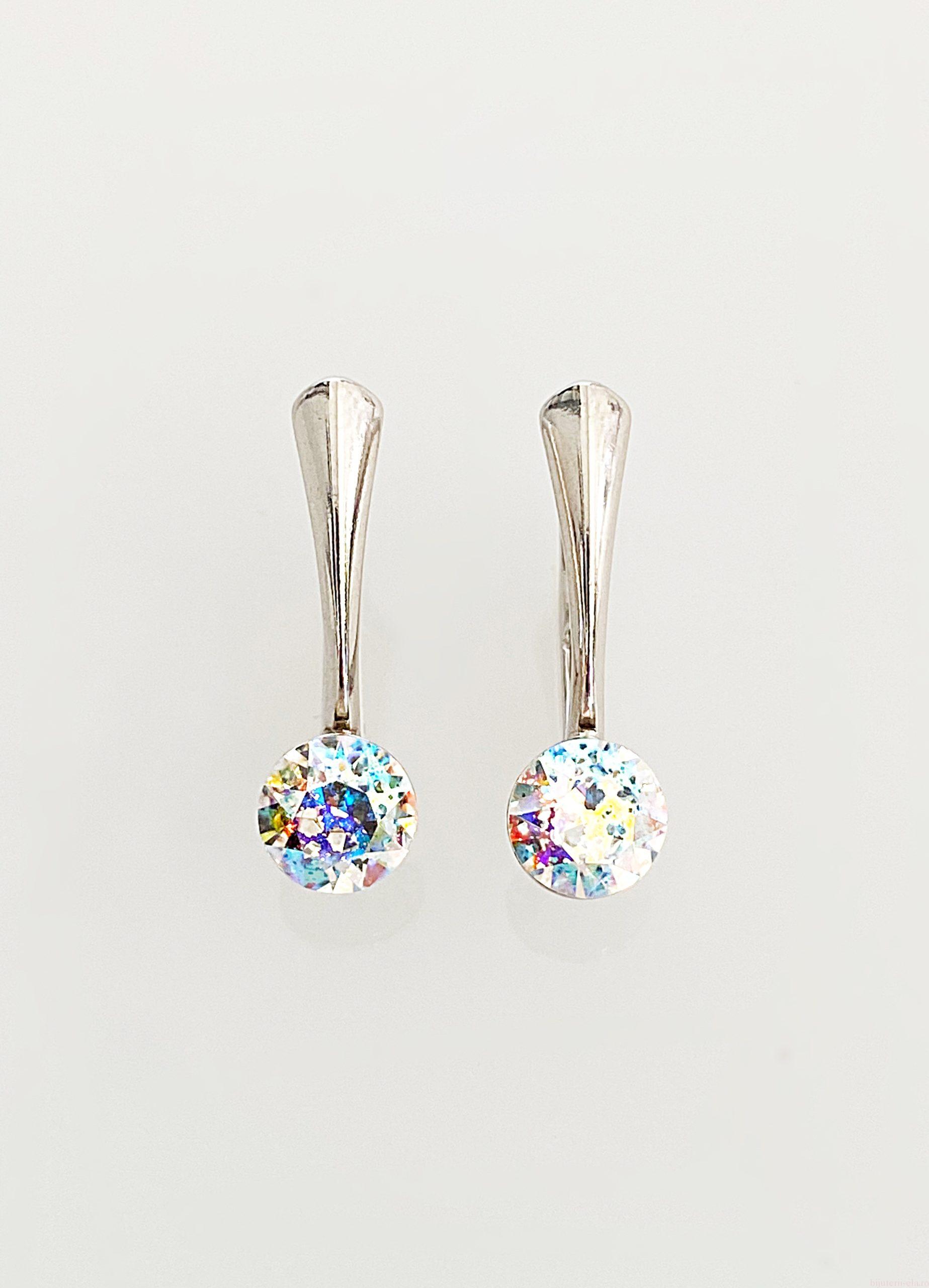 IMG_5169 Cercei Click Swarovski Chaton White Patina