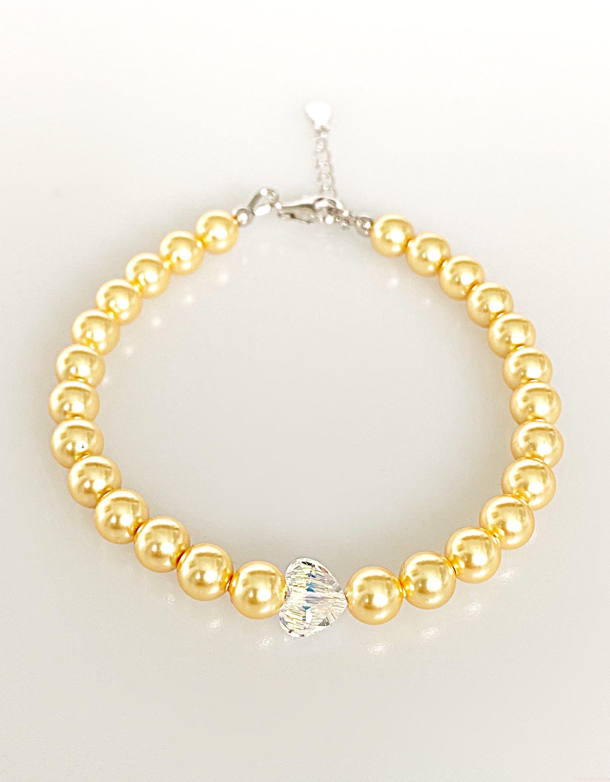 IMG_5659 Bratara din argint cu perle Swarovski Gold